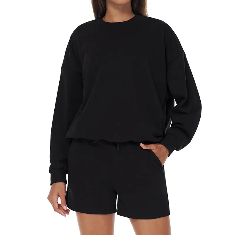 2-Piece Winter Yoga Set – High Waist & Wide Leg Comfort Wear