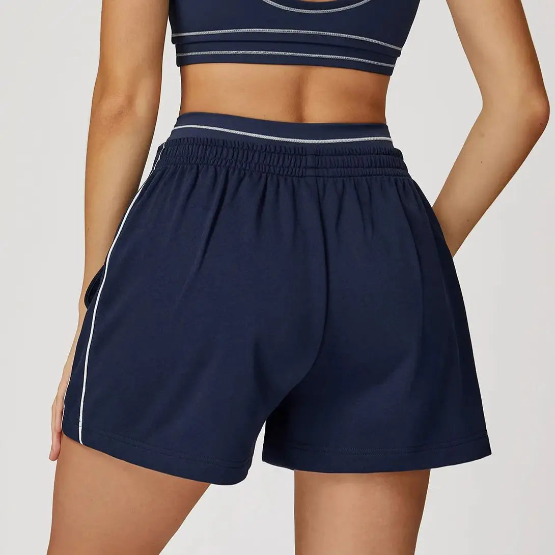 Color Block Sports Shorts – High Waist & Ultra-Comfort Fit