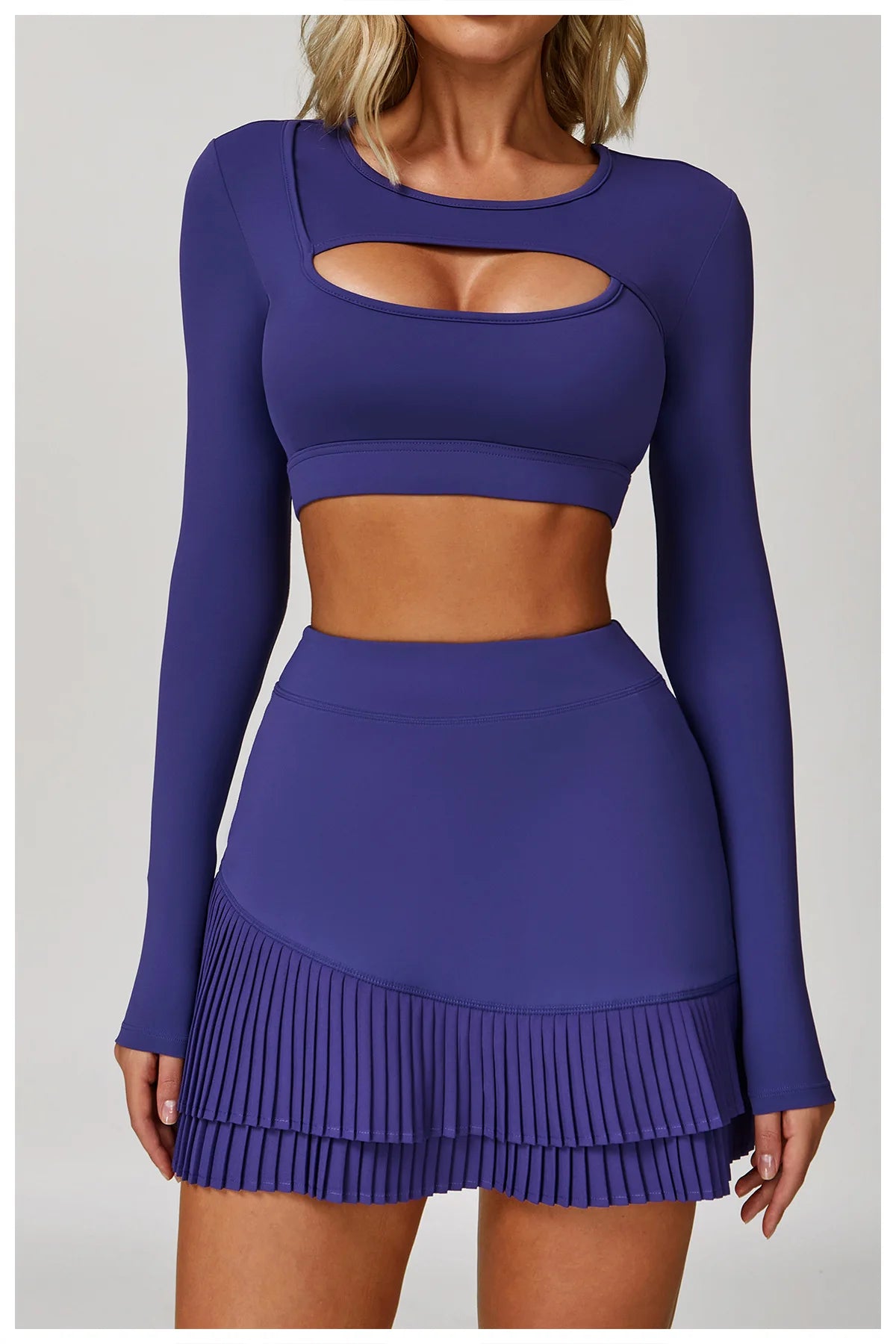 High Waist Long Sleeve Yoga Top – Quick Dry & Sleek Fit