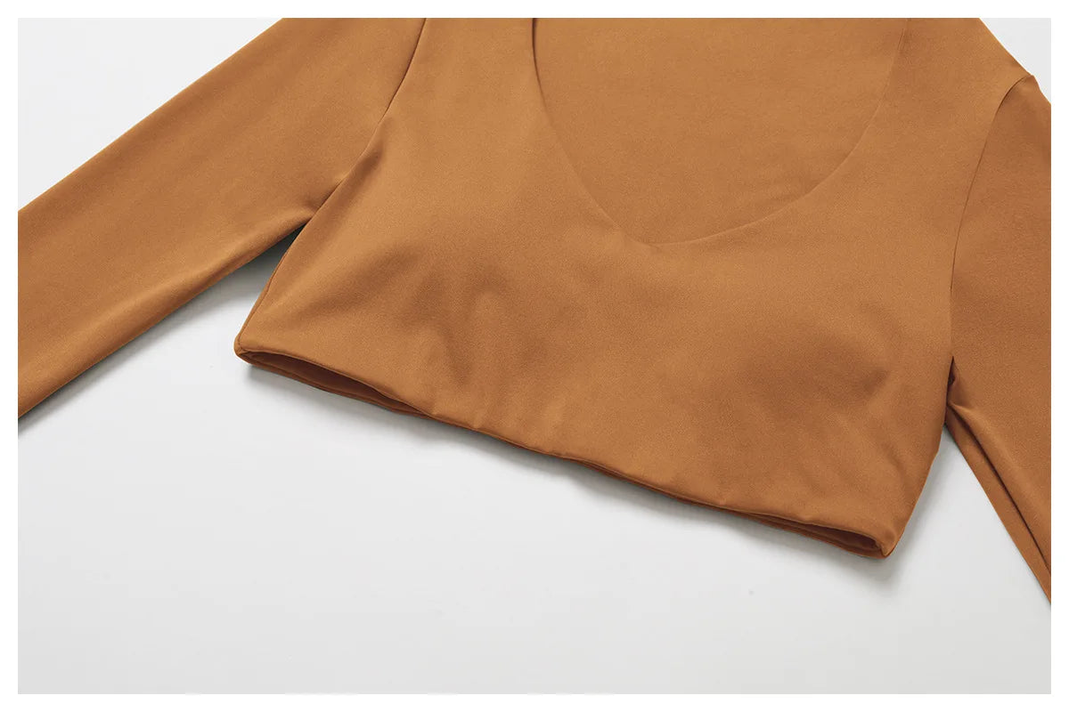 Long Sleeve Crop Yoga Top – Breathable & Quick-Dry Fitness Shirt