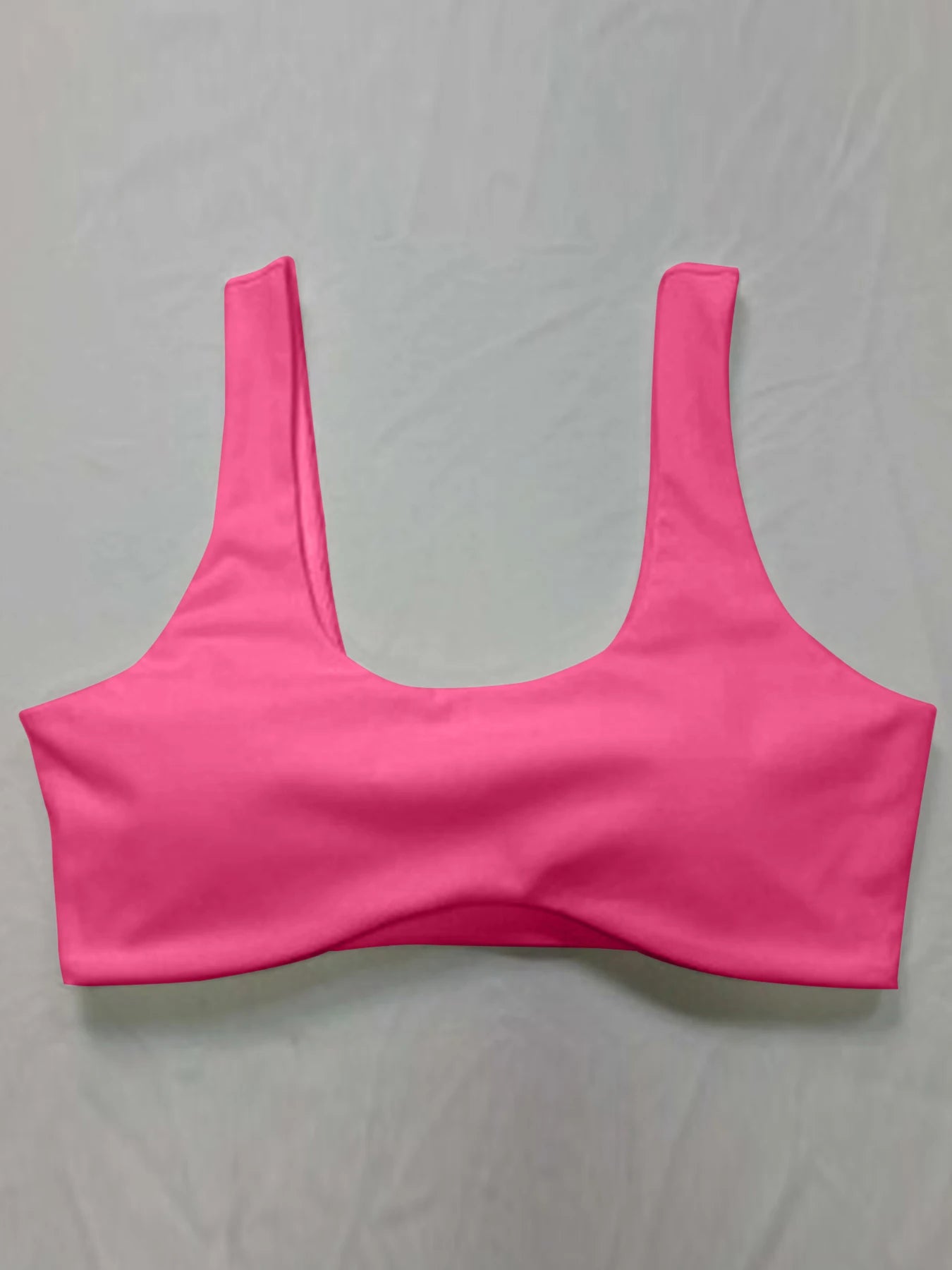 U-Neck Nude Yoga Suit – Double-Sided Brushed & Tight Fit Sports Bra