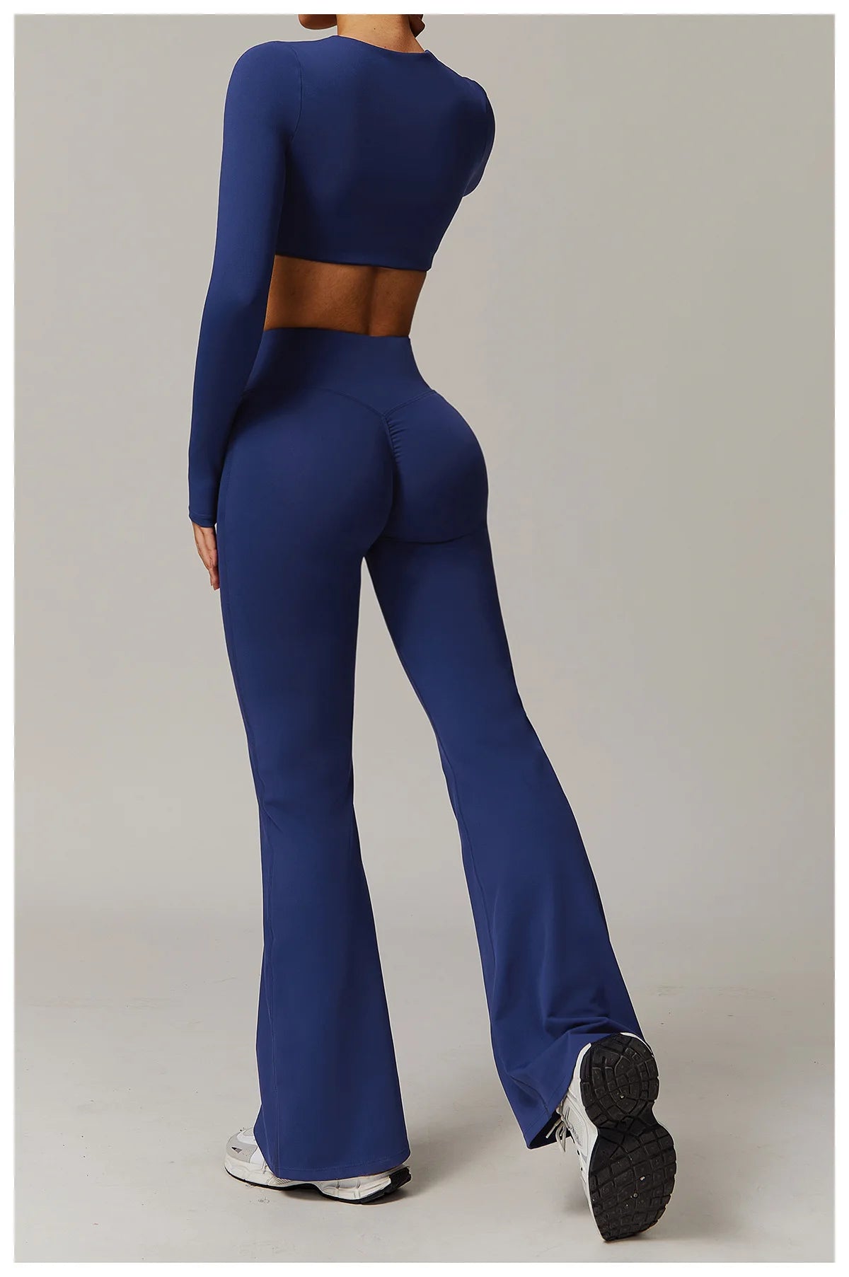 Long Sleeve Crop Yoga Top – Breathable & Quick-Dry Fitness Shirt