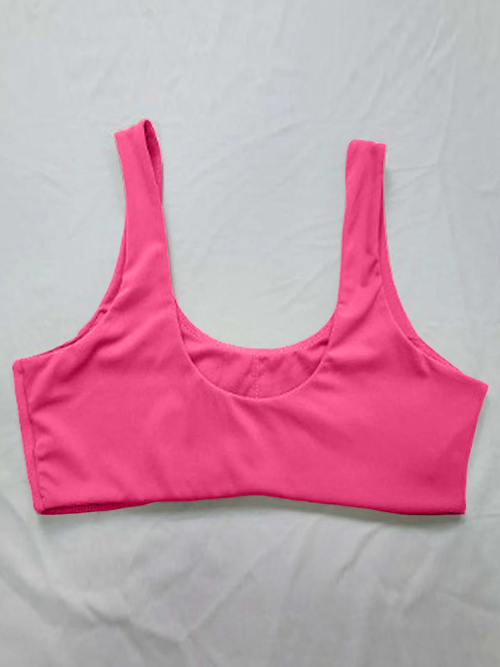 U-Neck Nude Yoga Suit – Double-Sided Brushed & Tight Fit Sports Bra