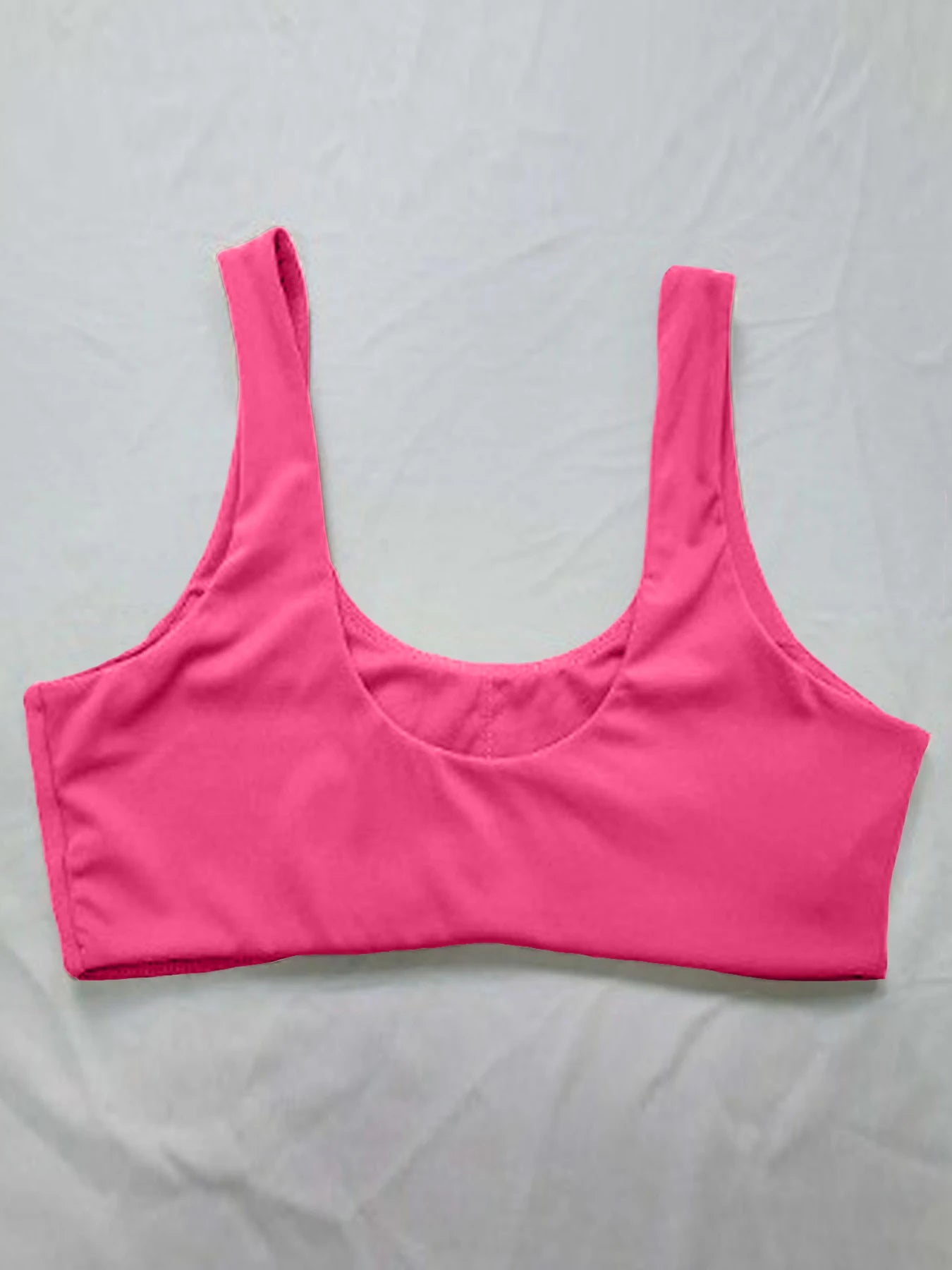 U-Neck Nude Yoga Suit – Double-Sided Brushed & Tight Fit Sports Bra