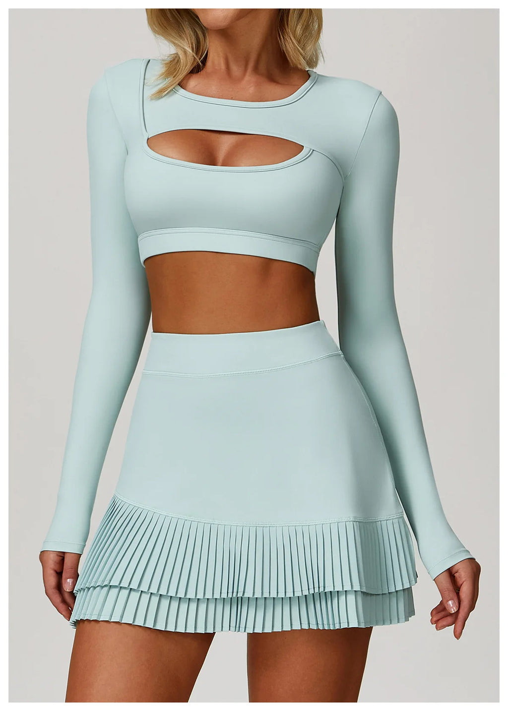 High Waist Long Sleeve Yoga Top – Quick Dry & Sleek Fit