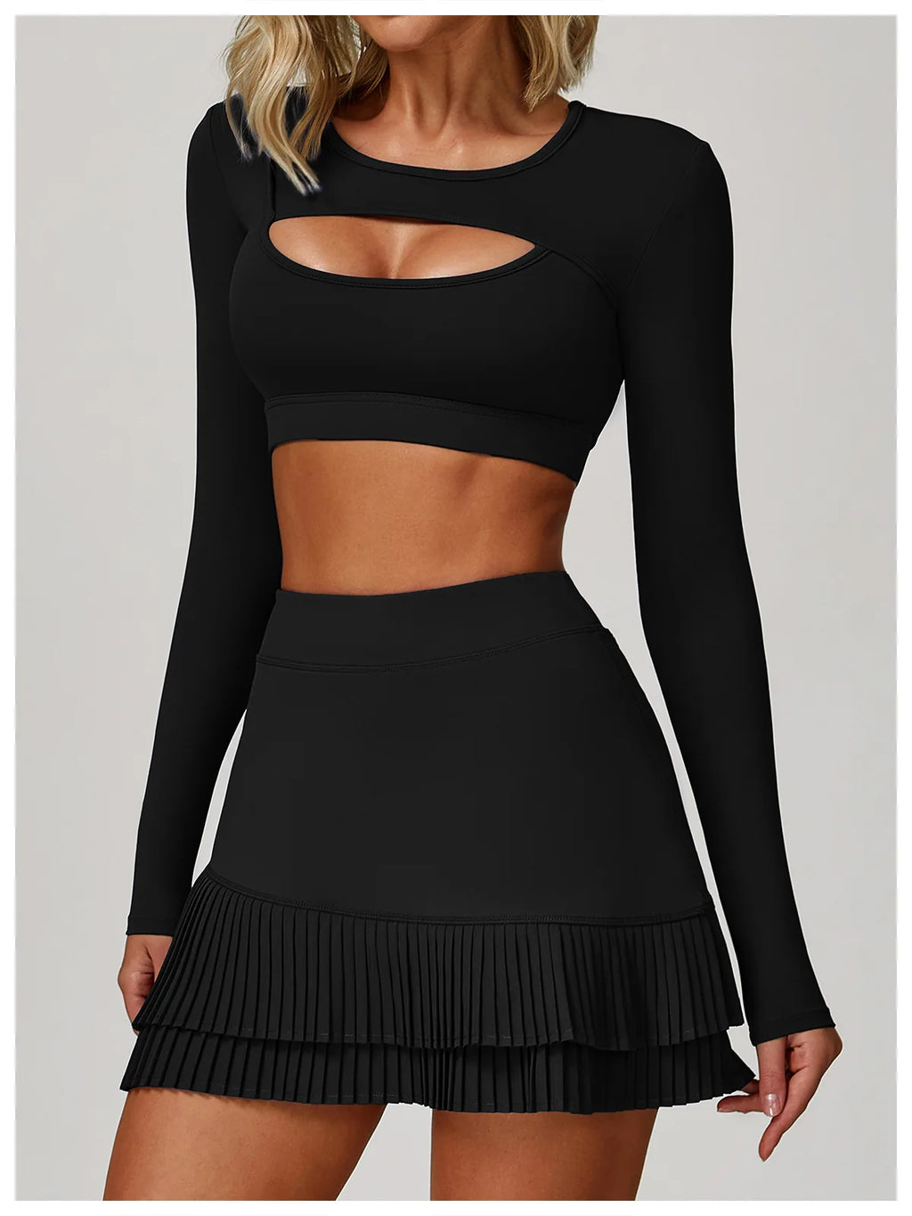 High Waist Long Sleeve Yoga Top – Quick Dry & Sleek Fit