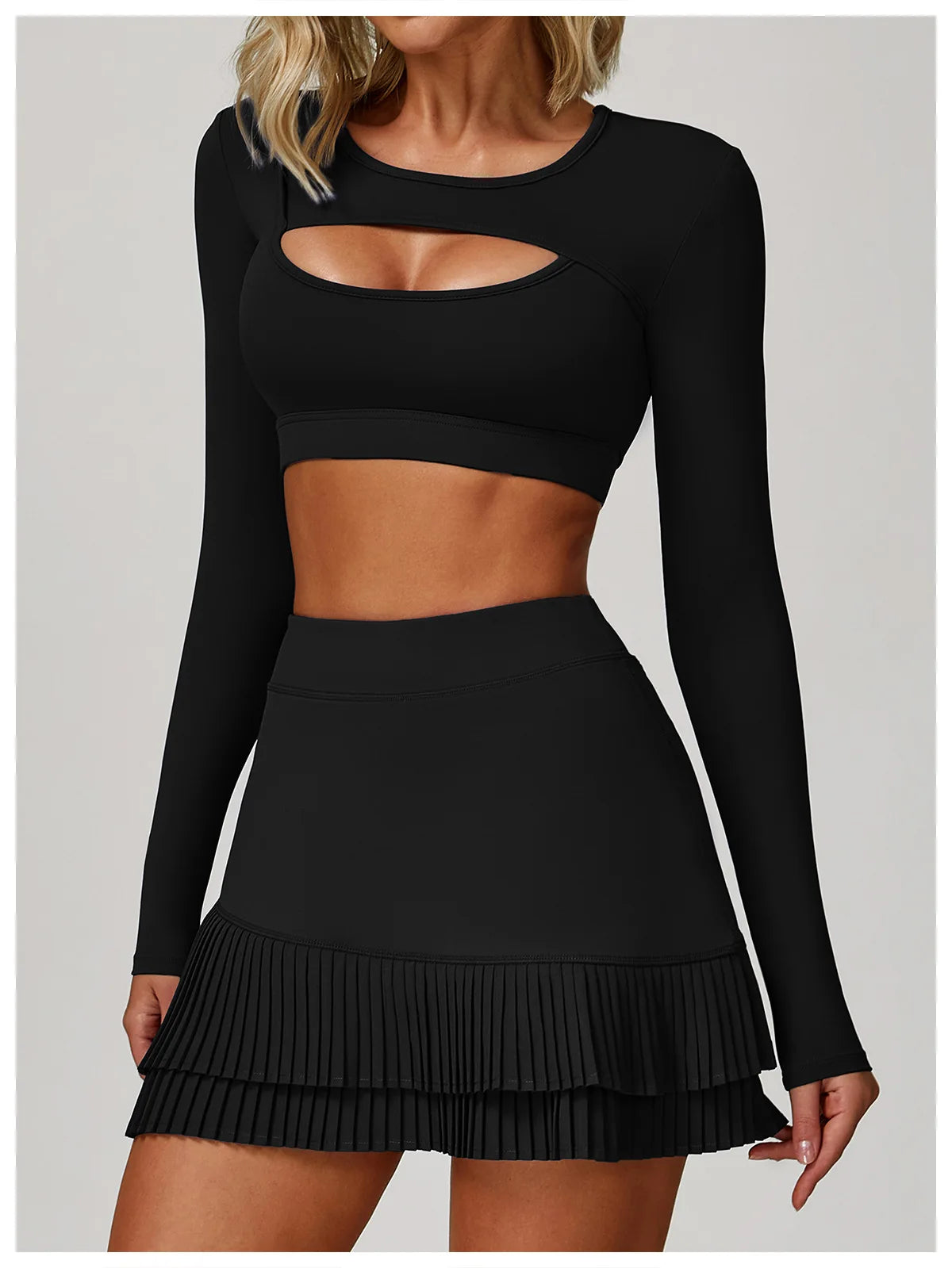 High Waist Long Sleeve Yoga Top – Quick Dry & Sleek Fit