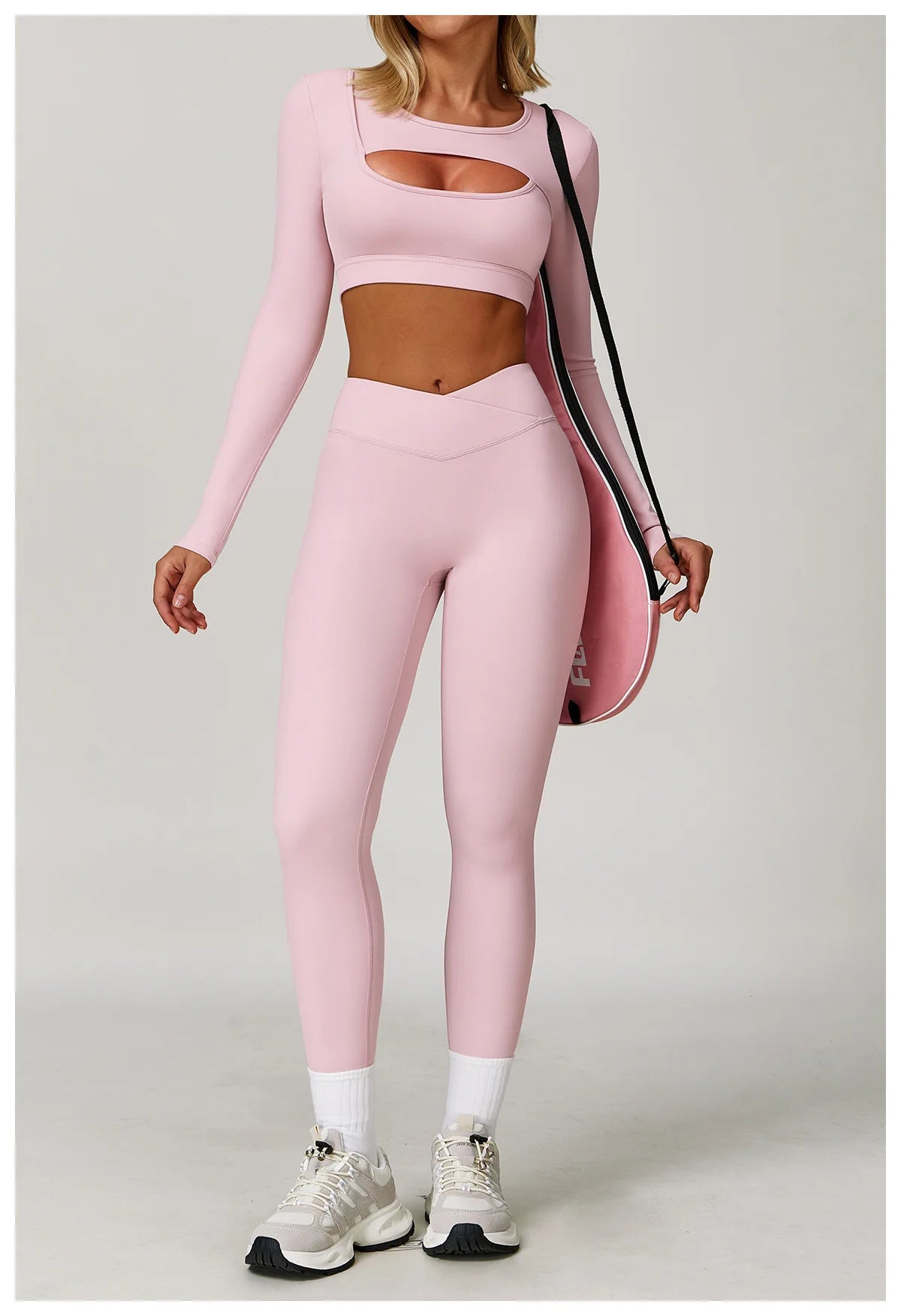 High Waist Long Sleeve Yoga Top – Quick Dry & Sleek Fit