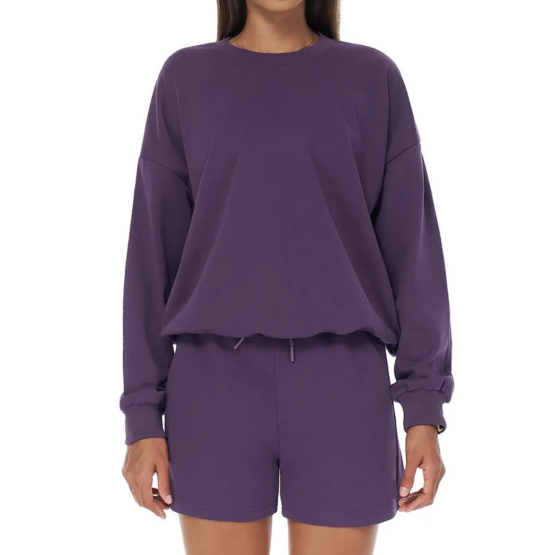 2-Piece Winter Yoga Set – High Waist & Wide Leg Comfort Wear