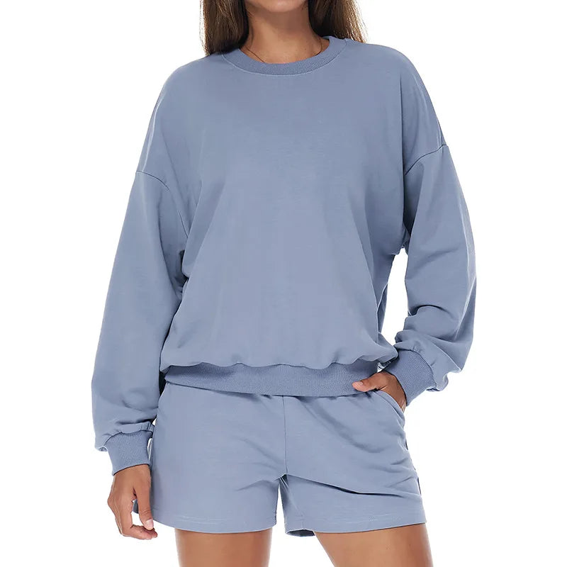 2-Piece Winter Yoga Set – High Waist & Wide Leg Comfort Wear