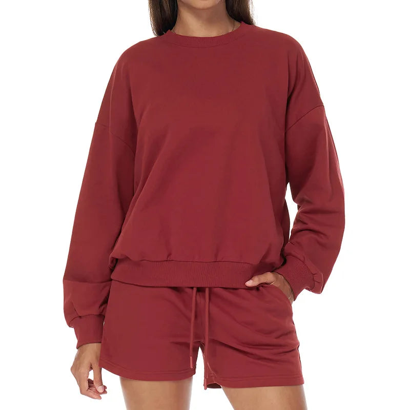 2-Piece Winter Yoga Set – High Waist & Wide Leg Comfort Wear