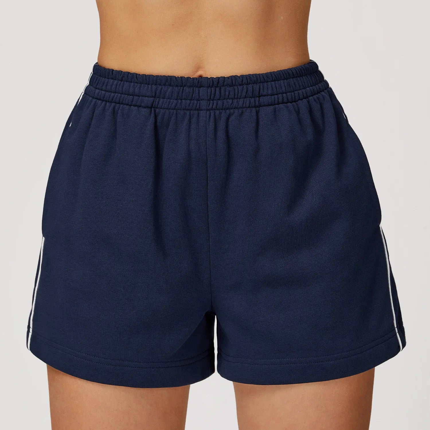 Color Block Sports Shorts – High Waist & Ultra-Comfort Fit