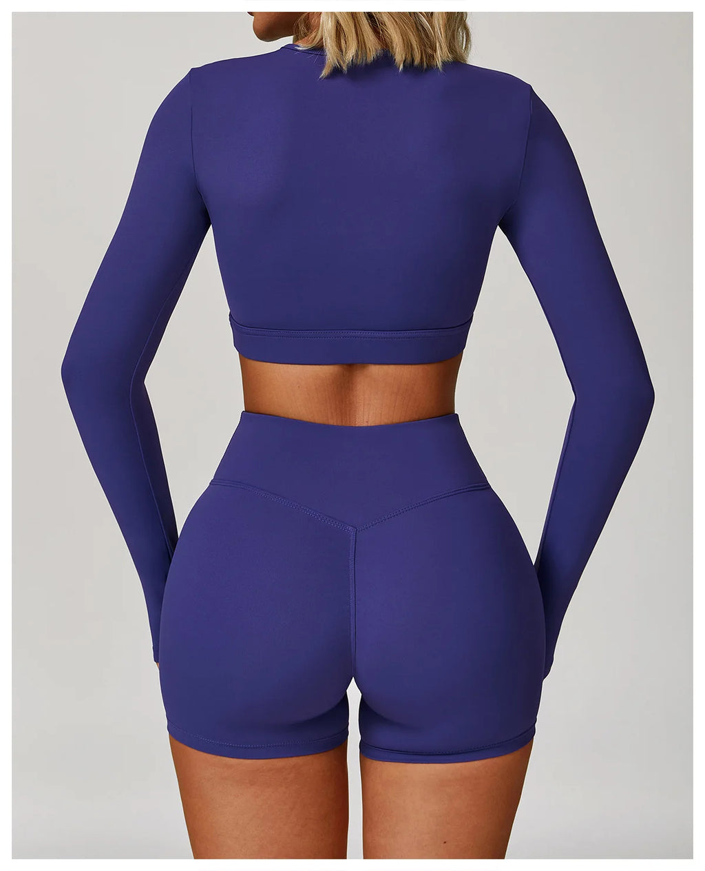 High Waist Long Sleeve Yoga Top – Quick Dry & Sleek Fit