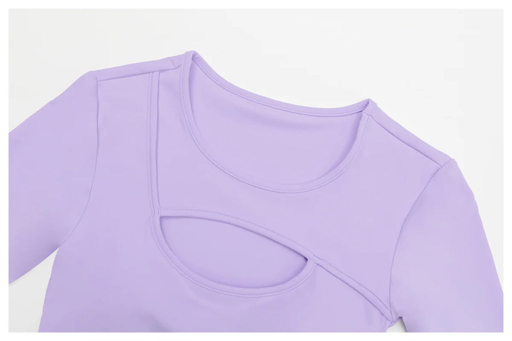 High Waist Long Sleeve Yoga Top – Quick Dry & Sleek Fit