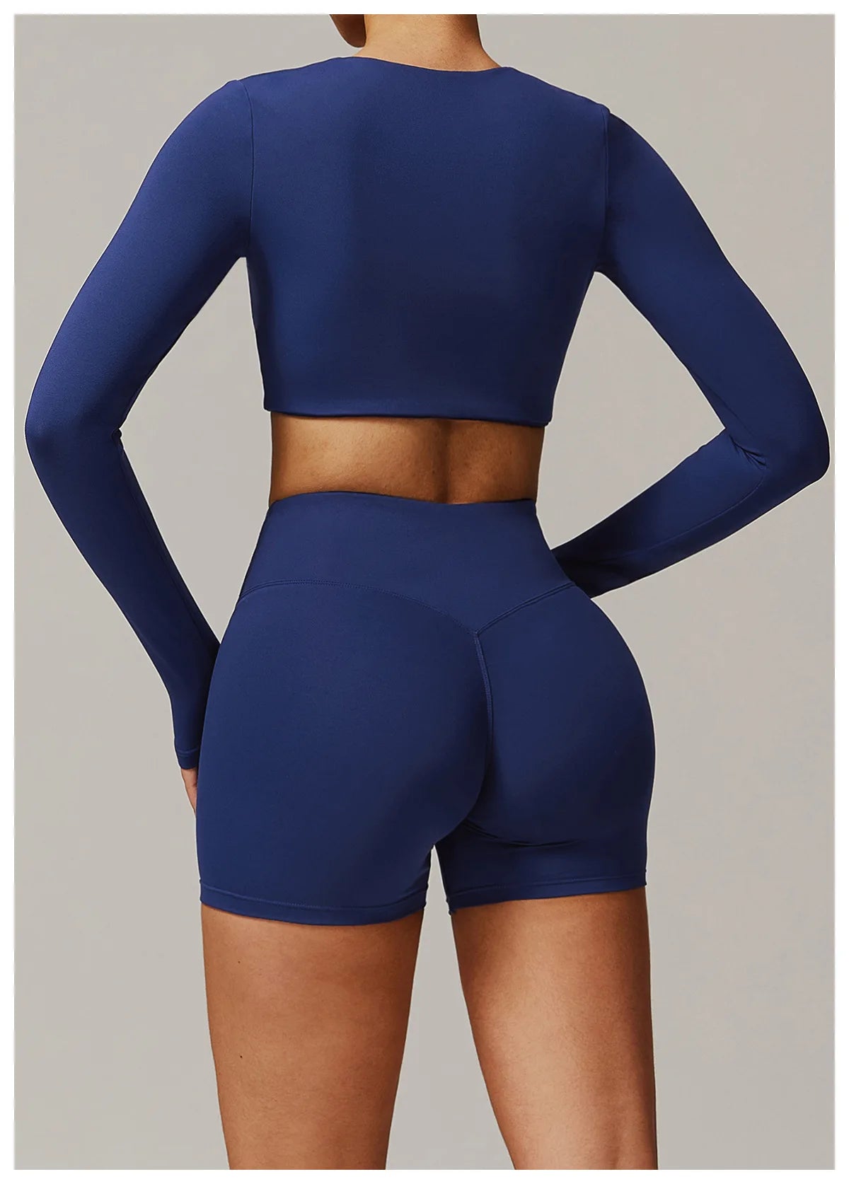 Long Sleeve Crop Yoga Top – Breathable & Quick-Dry Fitness Shirt