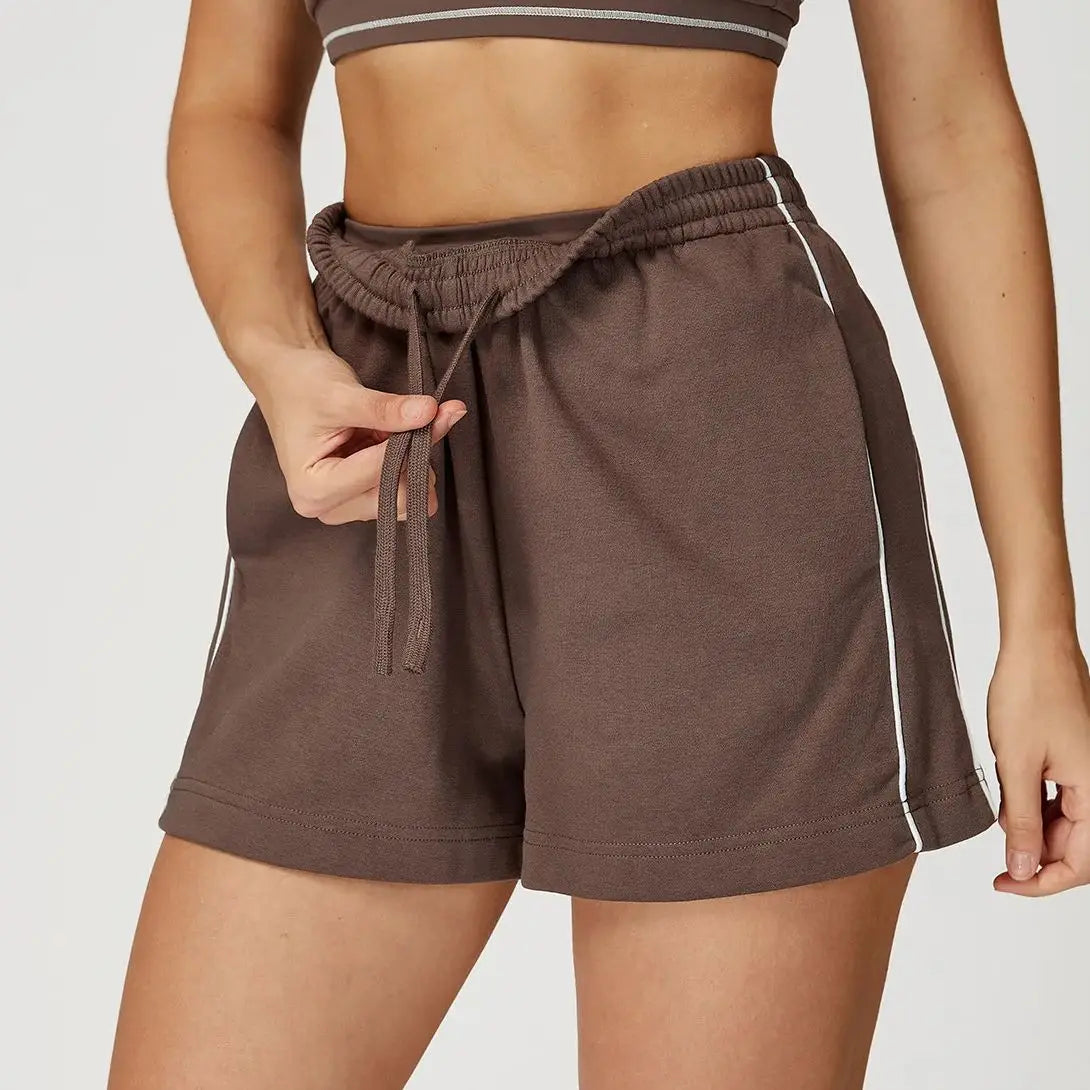 Color Block Sports Shorts – High Waist & Ultra-Comfort Fit